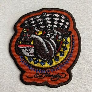 Ed Hardy Bulldog Iron on Patch Applique Embroidered Sewing (Small)